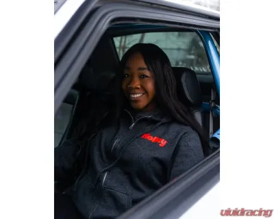 Holley Heather Charcoal Branded Extremely Soft Premium Lightweight Fleece Full Zip Hood - 10433-2XHOL