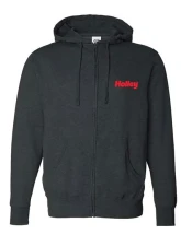 Holley Heather Charcoal Branded Extremely Soft Premium Lightweight Fleece Full Zip Hood                                     - 10433-2XHOL - Image 7