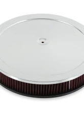Holley 16 Inch Diameter Chrome RetroFilter Drive-by-Wire Air Cleaner                                     - 120-500 - Image 2