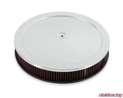 Holley 16 Inch Diameter Chrome RetroFilter Drive-by-Wire Air Cleaner - 120-500