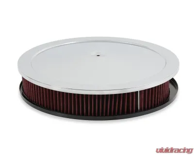 Holley 16 Inch Diameter Chrome RetroFilter Drive-by-Wire Air Cleaner - 120-500