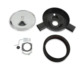 Holley 14 Inch Diameter Dual Snorkel Chrome RetroFilter Drive-by-Wire Air Cleaner