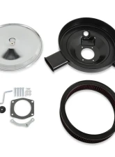 Holley 14 Inch Diameter Dual Snorkel Chrome RetroFilter Drive-by-Wire Air Cleaner                                     - 120-520 - Image 8