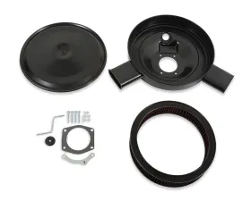 Holley 14 Inch Diameter Dual Snorkel Black RetroFilter Drive-by-Wire Air Cleaner