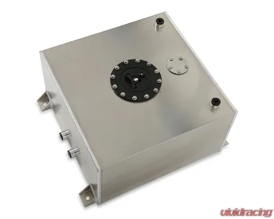 Holley 17x17x9" Flat Bottom 10 Gallon Alumunium Fuel Cell w/ 8" Depth Fuel Gauge Sender - 19-211