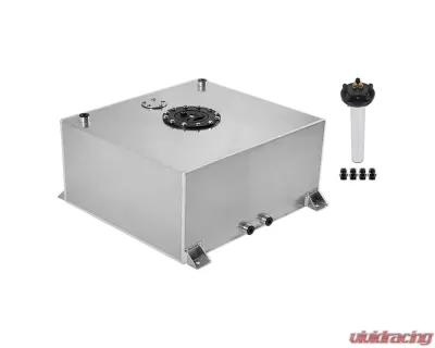 Holley 20x18x10" Flat Bottom 15 Gallon Alumunium Fuel Cell w/ 9" Depth Fuel Gauge Sender - 19-213