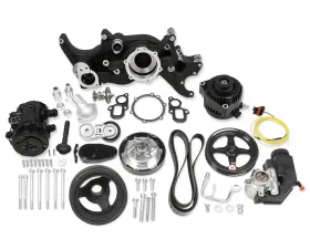Holley Black Standard Damper Mid-Mount Complete Accessory Drive System GM Gen V LT Engines