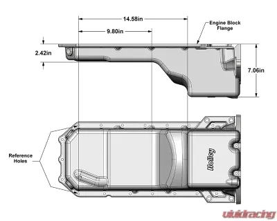 Holley Rear Sump Swap Oil Pan VVT Gen III Hemi Engines 5.7L | 6.4L 2009+ - 302-76