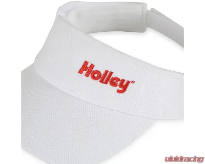 Holley White Visor w/ Red Embroidery - 36-593