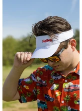 Holley White Visor w/ Red Embroidery                                     - 36-593 - Image 4