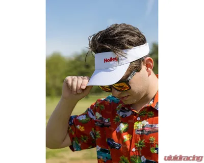 Holley White Visor w/ Red Embroidery - 36-593