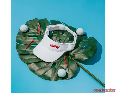 Holley White Visor w/ Red Embroidery - 36-593