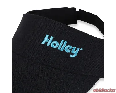 Holley Black Visor w/ Aqua Embroidery - 36-594