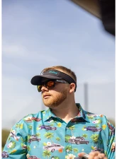 Holley Black Visor w/ Aqua Embroidery                                     - 36-594 - Image 4