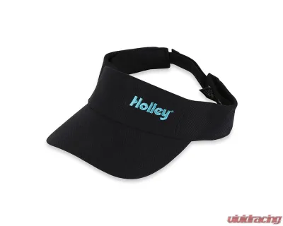 Holley Black Visor w/ Aqua Embroidery - 36-594
