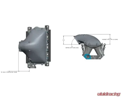 Holley EFI Hi-Ram 105mm Cast Side Mount Plenum Top (Black) Ford 5.0 Style Throttle Body Pattern 1986-1995 - 300-301BK
