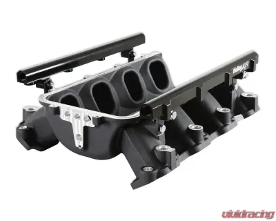 Holley EFI Ultra Lo-Ram Manifold Base (Black Finish) with Port Injection Fuel Rails GM Gen V LT Engine - 300-713BK