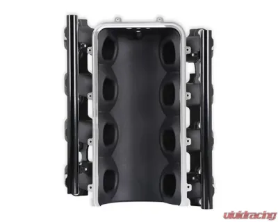 Holley EFI Ultra Lo-Ram Manifold Base (Black Finish) with Port Injection Fuel Rails GM Gen V LT Engine - 300-713BK