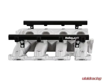 Holley EFI Ultra Lo-Ram Manifold Base (Satin Finish) with Port Injection Fuel Rails GM Gen V LT Engine - 300-713