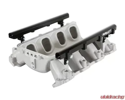 Holley EFI Ultra Lo-Ram Manifold Base (Satin Finish) with Port Injection Fuel Rails GM Gen V LT Engine - 300-713