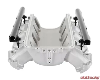 Holley EFI Ultra Lo-Ram Manifold Base (Satin Finish) with Port Injection Fuel Rails GM Gen V LT Engine - 300-713