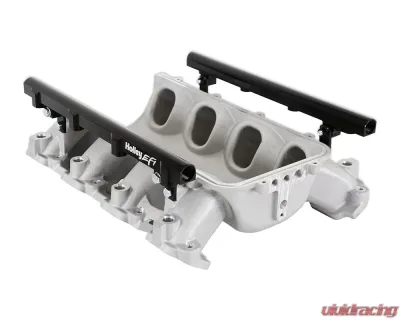 Holley EFI Ultra Lo-Ram Manifold Base (Satin Finish) with Port Injection Fuel Rails GM Gen V LT Engine - 300-713