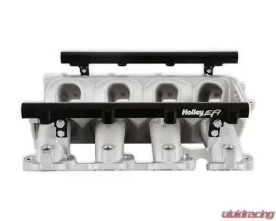 Holley EFI Ultra Lo-Ram Manifold Base (Satin Finish) with Port Injection Fuel Rails GM Gen V LT Engine - 300-713
