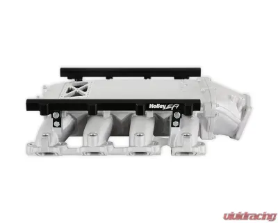 Holley EFI Ultra Lo-Ram Manifold Kit (Satin Finish) w/ Port Injection Fuel Rails GM Gen V LT Engine - 300-719