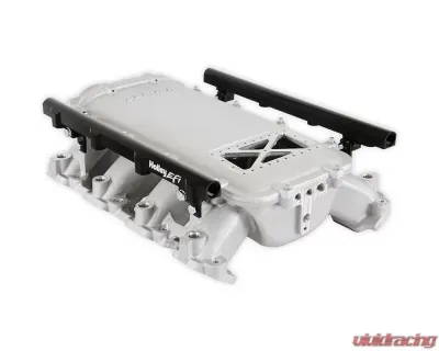 Holley EFI Ultra Lo-Ram Manifold Kit (Satin Finish) w/ Port Injection Fuel Rails GM Gen V LT Engine - 300-719