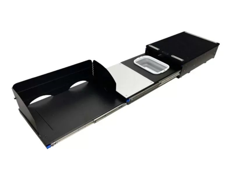 Overland Vehicles System Camp Cargo Box Kitchen w/ Slide Out Sink Cooking Shelf & Work Station - 21010401