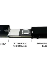 Overland Vehicles System Camp Cargo Box Kitchen w/ Slide Out Sink Cooking Shelf & Work Station                                     - 21010401 - Image 2