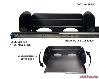 Overland Vehicles System Camp Cargo Box Kitchen w/ Slide Out Sink Cooking Shelf & Work Station - 21010401