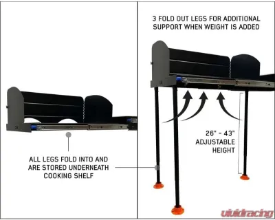 Overland Vehicles System Camp Cargo Box Kitchen w/ Slide Out Sink Cooking Shelf & Work Station - 21010401