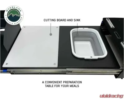 Overland Vehicles System Camp Cargo Box Kitchen w/ Slide Out Sink Cooking Shelf & Work Station - 21010401