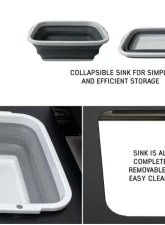 Overland Vehicles System Camp Cargo Box Kitchen w/ Slide Out Sink Cooking Shelf & Work Station                                     - 21010401 - Image 7