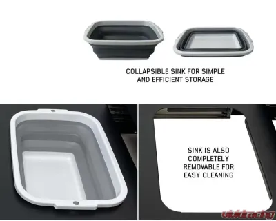 Overland Vehicles System Camp Cargo Box Kitchen w/ Slide Out Sink Cooking Shelf & Work Station - 21010401