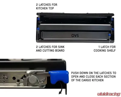 Overland Vehicles System Camp Cargo Box Kitchen w/ Slide Out Sink Cooking Shelf & Work Station - 21010401