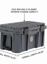 Overland Vehicle System DBS Dark Grey 53 Quart Dry Box with Drain & Bottle Opener                                     - 40100001 - Image 2