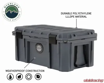 Overland Vehicle Systems DBS Dark Grey 95 Quart Dry Box with Drain & Bottle Opener - 40100011