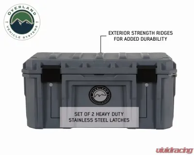 Overland Vehicle Systems DBS Dark Grey 95 Quart Dry Box with Drain & Bottle Opener - 40100011