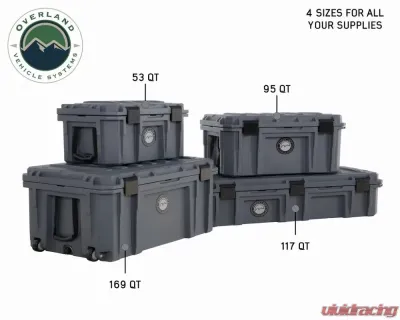 Overland Vehicle System DBS Dark Grey 53 Quart Dry Box with Drain & Bottle Opener - 40100001