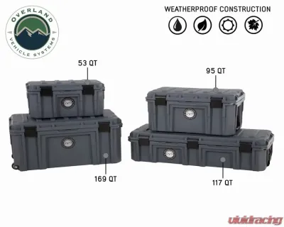 Overland Vehicle System DBS Dark Grey 53 Quart Dry Box with Drain & Bottle Opener - 40100001