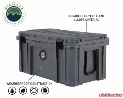 Overland Vehicles System DBS Dark Grey 169 Quart Dry Box w/ Wheels, Drain & Bottle Opener - 40100031