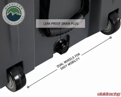 Overland Vehicles System DBS Dark Grey 169 Quart Dry Box w/ Wheels, Drain & Bottle Opener - 40100031