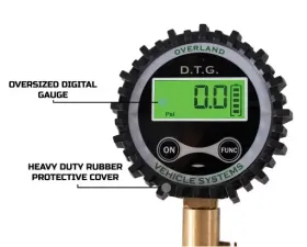 Overland Vehicle Systems Digital Tire Gauge & Valve Kit Universal