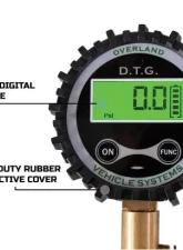 Overland Vehicle Systems Digital Tire Gauge & Valve Kit Universal                                     - 12010001 - Image 8