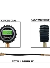 Overland Vehicle Systems Digital Tire Gauge & Valve Kit Universal                                     - 12010001 - Image 2
