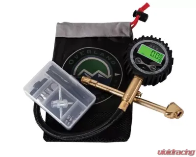 Overland Vehicle Systems Digital Tire Gauge & Valve Kit Universal - 12010001