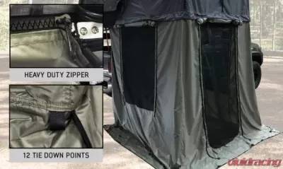 Overland Vehicle Systems N3E Nomadic 3 Extended Roof Top Tent with Annex, Gray - 18631936