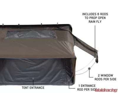 Overland Vehicle Systems Bushveld II Hard Shell Roof Top Tent Universal - 18189901